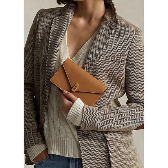 Polo Ralph Lauren Polo ID Leather Chain Wallet & Crossbody – Classic Tan - Picture 7 of 13